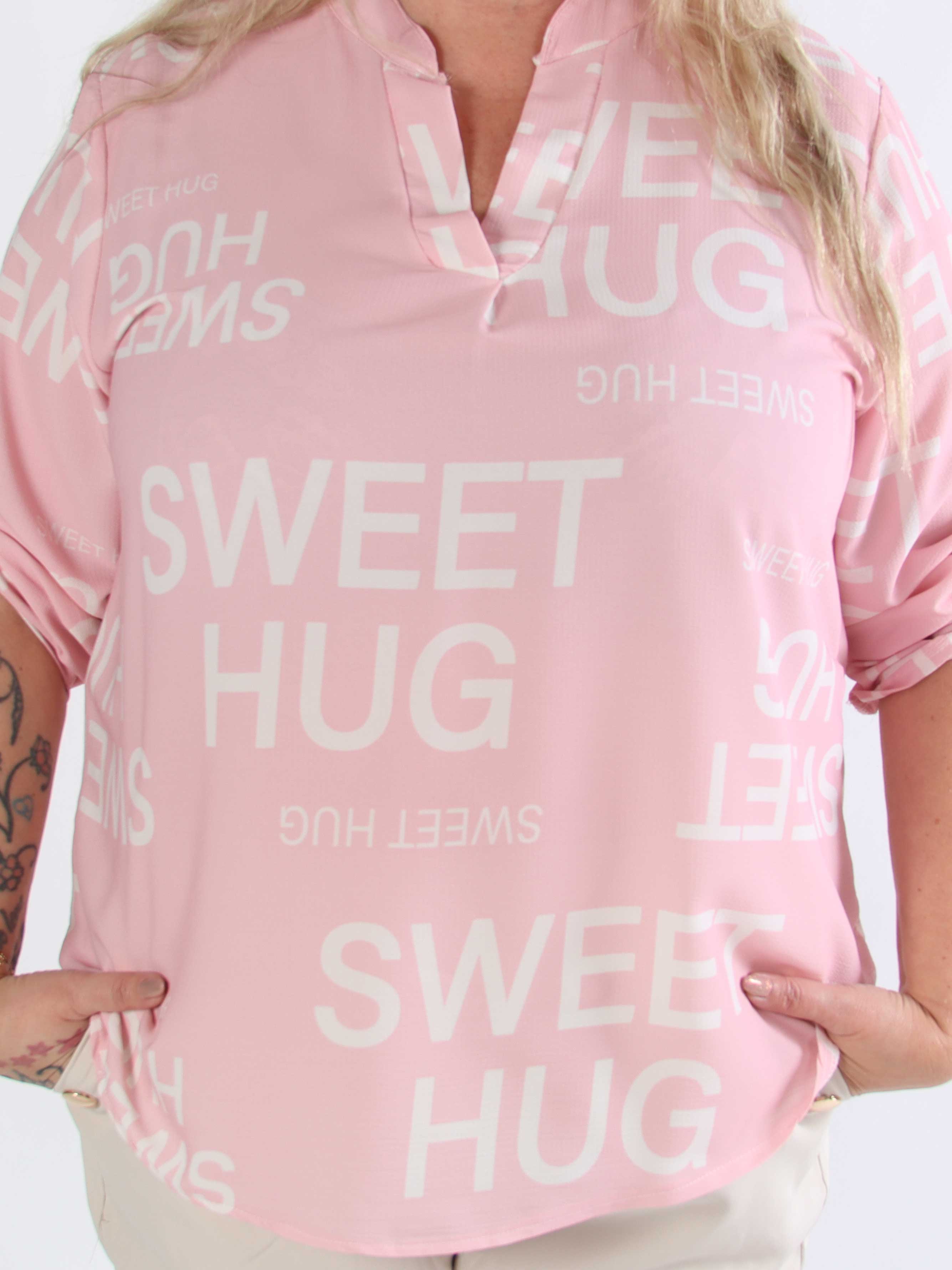 Vanesa Graphic - Sød plus size tunika i viskose med tekst